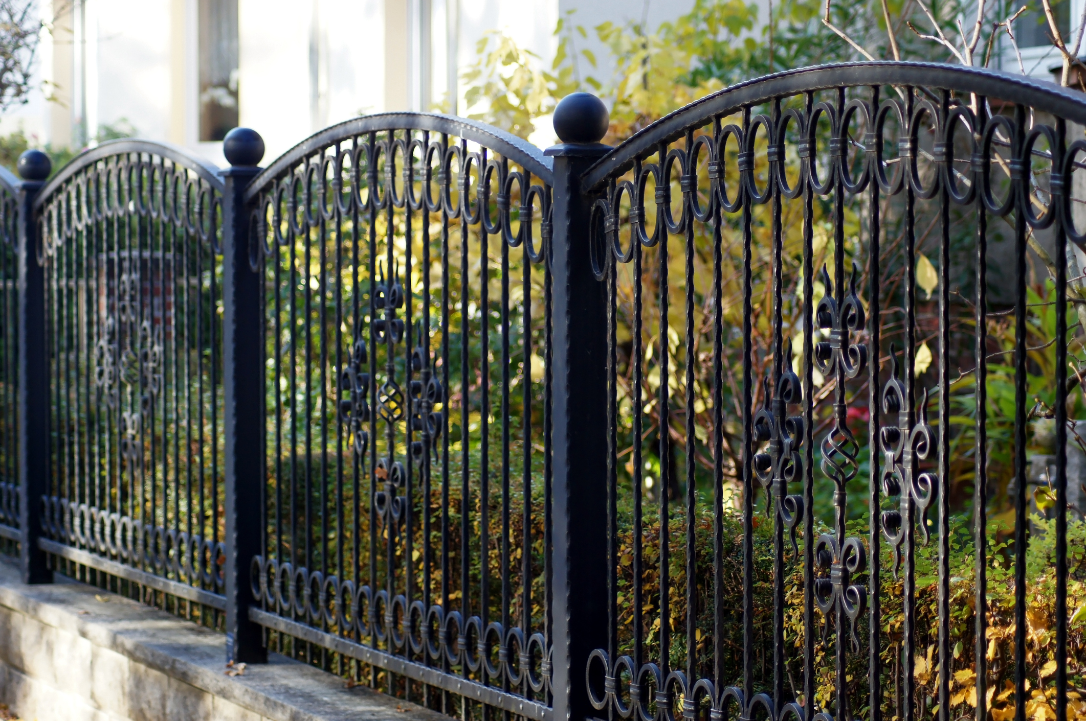 Iron garden fence for protection and safety